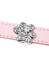 Crystal Paw 18mm Slider (for personalised collars) - Crystal Paw 18mm Slider for accessorising our personalised collar is the perfect accessory for your pampered pet! Why not finish your dogs name with a beautiful crystal paw to add some extra bling to your dogs name.