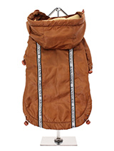 Bronze Rainstorm Rain Coat - Our new Bronze Rainstorm Rain coat will protect your dog from the rain and with it's hi-visibility stripe will help them be seen. The adjustable draw string hood will keep the raincoat snug to your dogs face and a drawstring on the hem will allow you to get a nice tight fit to keep the body warm and...